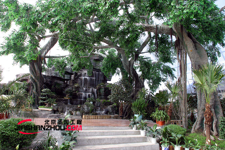 江蘇溧陽燕山公園大型仿真樹工程施工