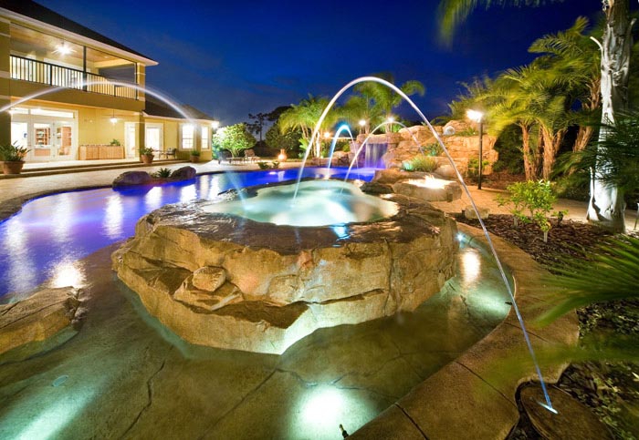 塑石假山跌水