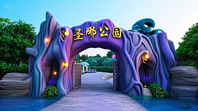 生態(tài)園大門(mén)