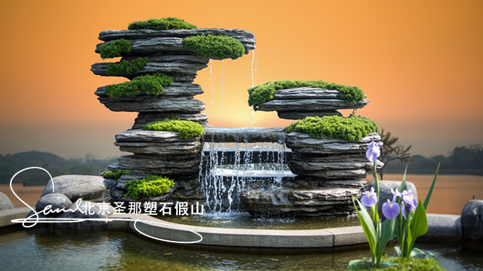 千層石假山