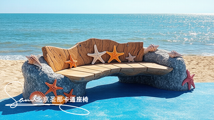 水泥仿木座椅