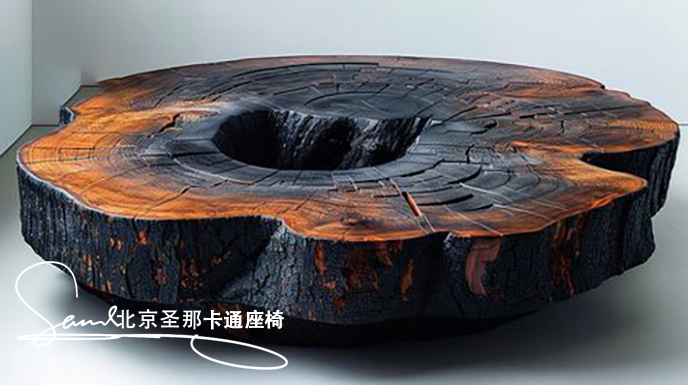 水泥仿木座椅