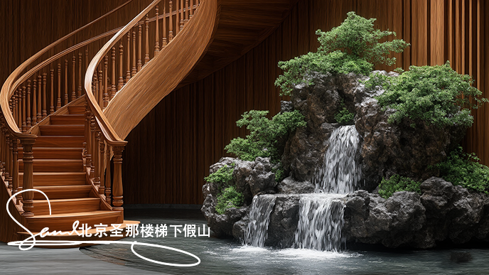 樓梯假山