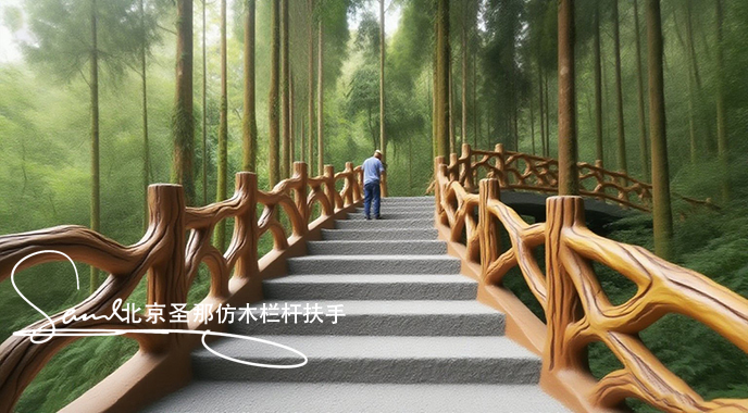 jimeng-2025-06-25-5085-正在施工制作的旅游區(qū)樓梯室外安全圍欄設(shè)計(jì)制作過(guò)程，美工正在施工制作，先用鋼筋焊接....jpeg
