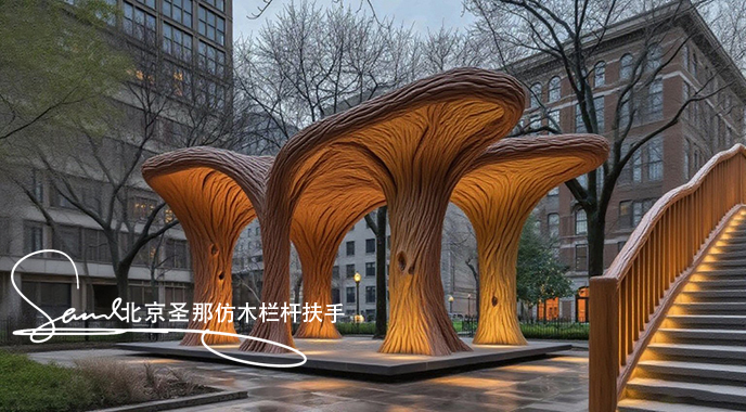 jimeng-2025-06-25-1875-正在施工制作的旅游區(qū)樓梯室外安全圍欄設(shè)計(jì)制作過程，美工正在施工制作，先用鋼筋焊接....jpeg