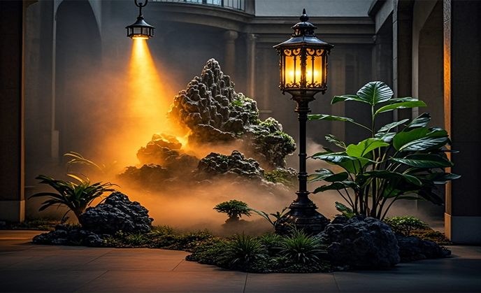 假山水池