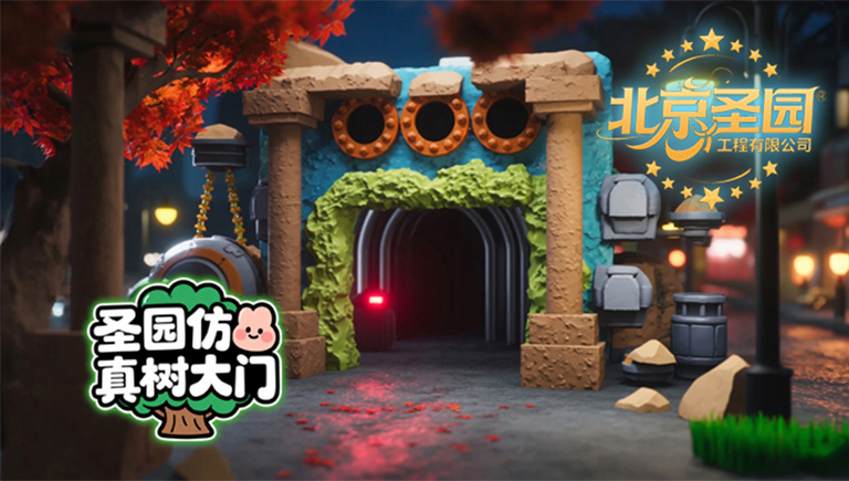 仿真假山大門