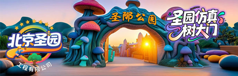 假山假樹大門