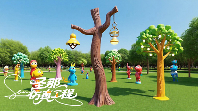 水泥仿木燈桿