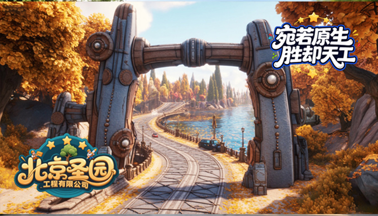 塑石假山大門