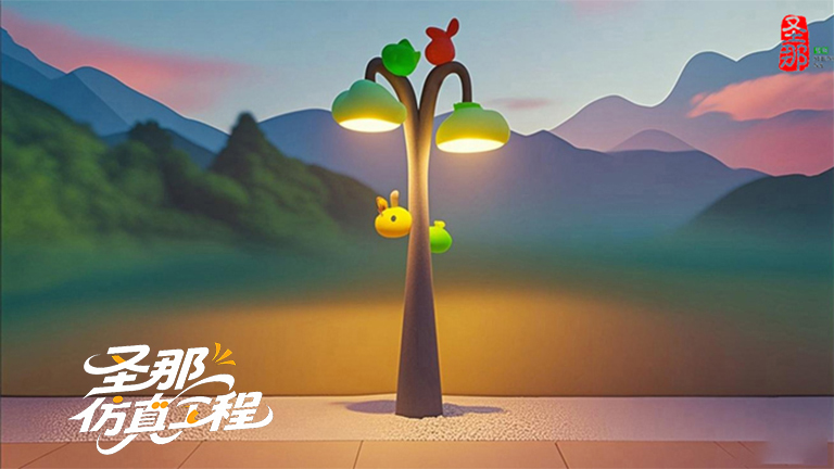 水泥仿木燈桿